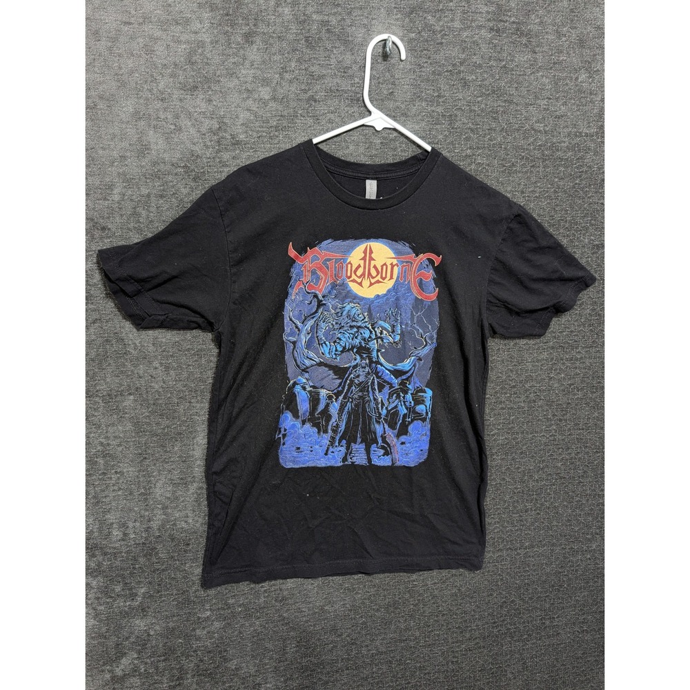 Bloodborne Hunter Vicar Amelia Graphic T-Shirt Mens Large Black Next Level
